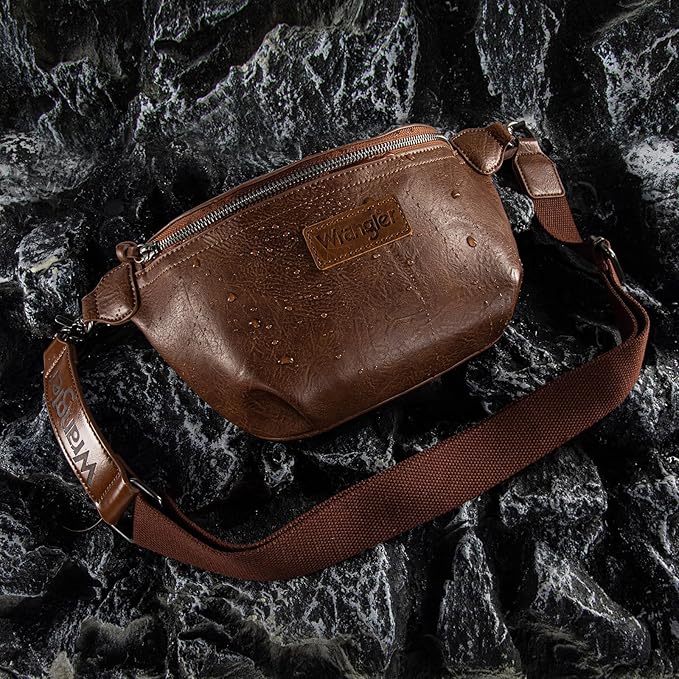 Wrangler Large Fanny Packs for Women Waist Bag Travel Belt Bags Crossbody Sling Purse