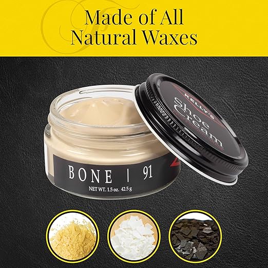 Kelly's Bone Shoe Polish 1.5 oz - Professional Leather Shoe Cream