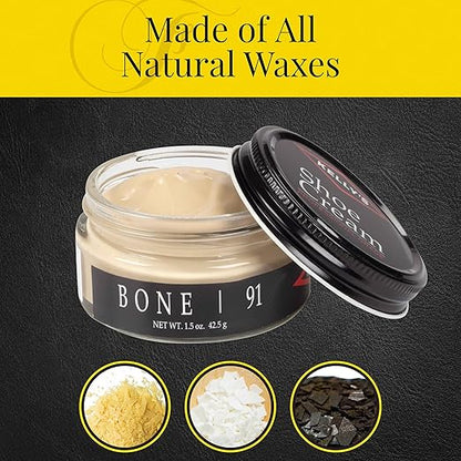 Kelly's Bone Shoe Polish 1.5 oz - Professional Leather Shoe Cream