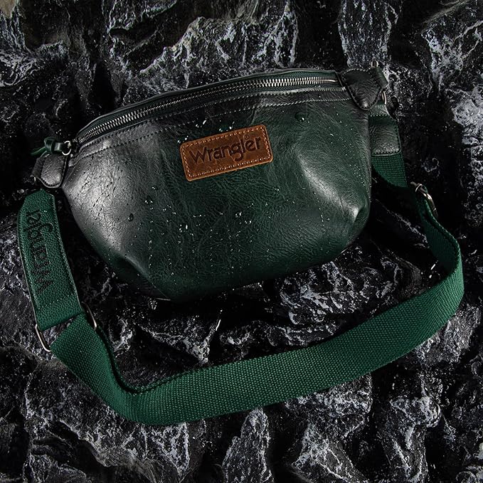 Wrangler Large Fanny Packs for Women Waist Bag Travel Belt Bags Crossbody Sling Purse