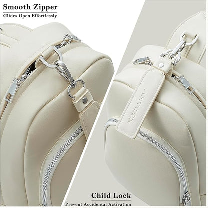 CCW Sling bag for Women & Men-Cusual EDC bag with fast access-Concealed carry crossbody bag for Women & Men-Include universal fast draw Holster (Zipper Beige)
