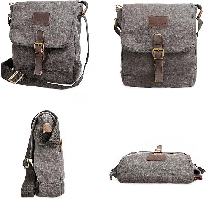 Canvas Messenger Bag Small Crossbody Bag Casual Travel Working Tools Bag Shoulder Bag Hold Phone Handset Anti Theft | Small, Casual, Travel, Working Tools Bag, Hold Phone, Handset