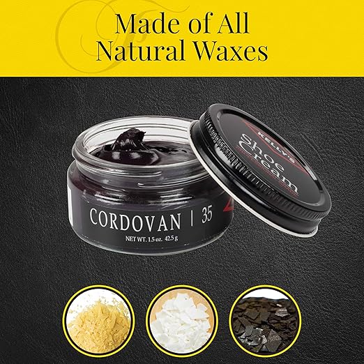 Kelly's Cordovan Shoe Polish 1.5 oz - Professional Leather Shoe Cream
