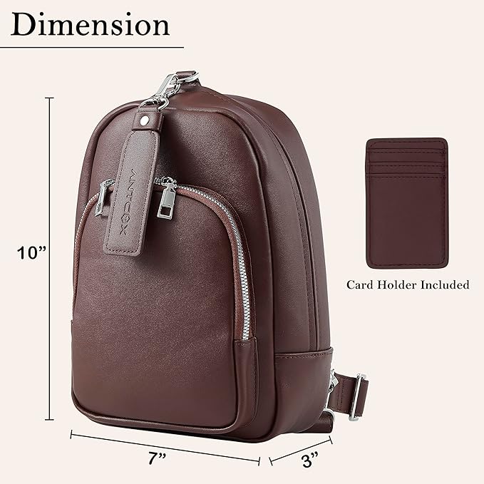 CCW Sling bag for Women & Men-Magnetic closure Cusual EDC bag with fast access-Concealed carry crossbody bag for Women & Men-Include universal fast draw Holster (Dark Brown)