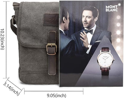 Canvas Messenger Bag Small Crossbody Bag Casual Travel Working Tools Bag Shoulder Bag Hold Phone Handset Anti Theft | Small, Casual, Travel, Working Tools Bag, Hold Phone, Handset