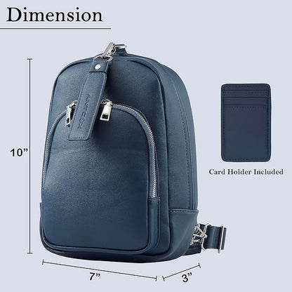 CCW Sling bag for Women & Men-Magnetic closure Cusual EDC bag with fast access-Concealed carry crossbody bag for Women & Men-Include universal fast draw Holster(Navy Blue)