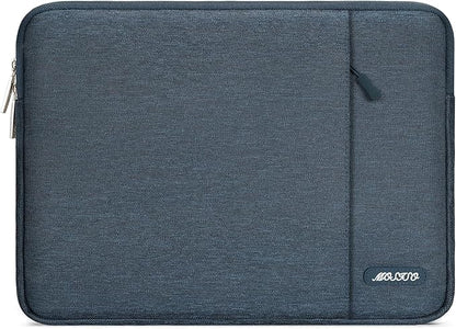 MOSISO Laptop Case 16 inch, 15-15.6 inch Laptop Sleeve Compatible with MacBook Pro 16 M5 M4 M3 M2 M1, HP Acer Dell Lenovo ASUS, Polyester Vertical Computer Sleeve Bag with Pocket, Haze Blue