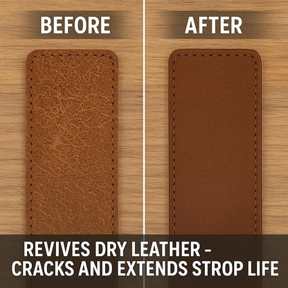 G.B.S Leather Strop 30ml Conditioning Paste Professional Hone and Sharpen your Shaving Razor, blade, knives, cutlery and tools- Leather Balm (Packof3)