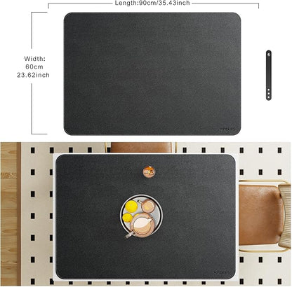 Mydours 40"x28" Large Desk Mat - Full Desk Blotter Pad, Desktop Computer Desk Mat, Waterproof Desk Protector Mat, Large Mouse Pad for Desk for Writing, Workspace, Home and Office (Black)