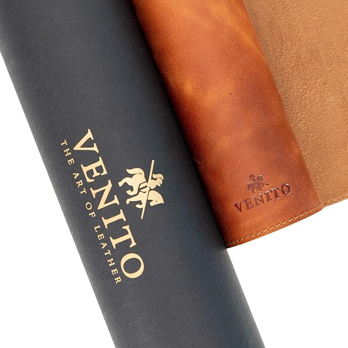 Venito Premium Leather Desk Mat (36 X 19 inch) - Large Mouse Mat for Home Office Accessories (Antique Brown)*