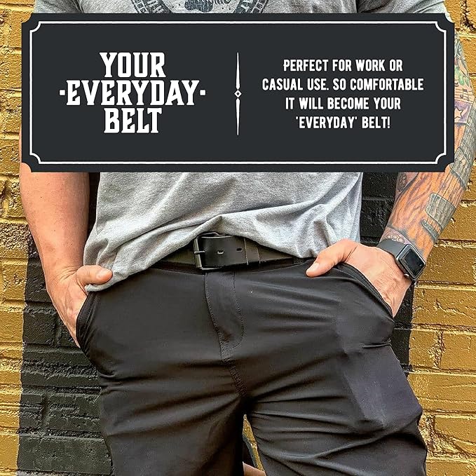 Main Street Forge The Classic Leather Everyday Belt | Made in USA | Full Grain Leather | Men's Leather Belt