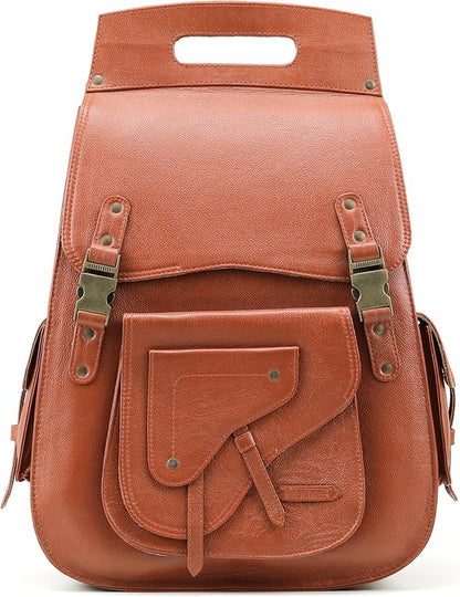 Handmade World Full Grain Leather Backpack for Men – Business Computer Backpack Fits Upto 17” Laptop, Office Work Travel Bag