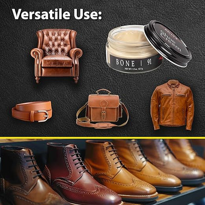 Kelly's Bone Shoe Polish 1.5 oz - Professional Leather Shoe Cream