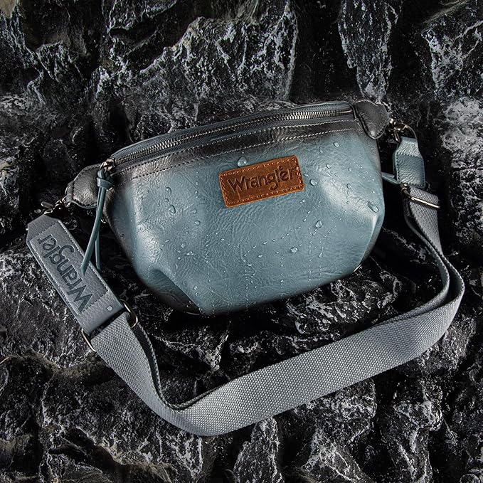Wrangler Large Fanny Packs for Women Waist Bag Travel Belt Bags Crossbody Sling Purse