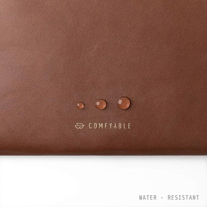 Comfyable Slim Protective Laptop Sleeve Compatible with 13/14 Inch MacBook Air & MacBook Pro M5/M4/M3/M2 Pro/Max 2026, Mac Travel Case, Laptop Pouch, Slim PU Leather Cover, Brown