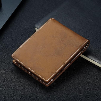 furid Air Tag Wallet Men Slim: Minimalist 2 ID Window RFID Leather Wallets with Airtag Holder - Gifts for Husband Father at Birthday Anniversary
