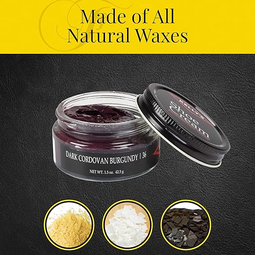 Kelly's Dark Cordovan Burgundy Shoe Polish 1.5 oz - Professional Shoe Cream
