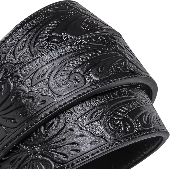 Dubulle Men's Ratchet Belt Gold/Black/Red/Green/Blue/White Automatic Buckle Business Casual Belt Gift - Adjustable Fit