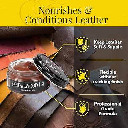 Kelly's Sandalwood Shoe Polish 1.5 oz - Professional Leather Shoe Cream