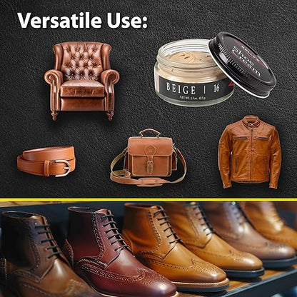 Kelly's Beige Shoe Polish 1.5 oz - Professional Leather Shoe Cream