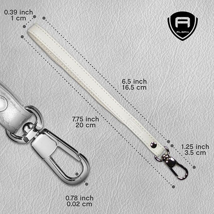 Alban Leather Wrist Strap for Wallet, Clutch, Keys, Wristlet Purse, Keychain for Women and Men