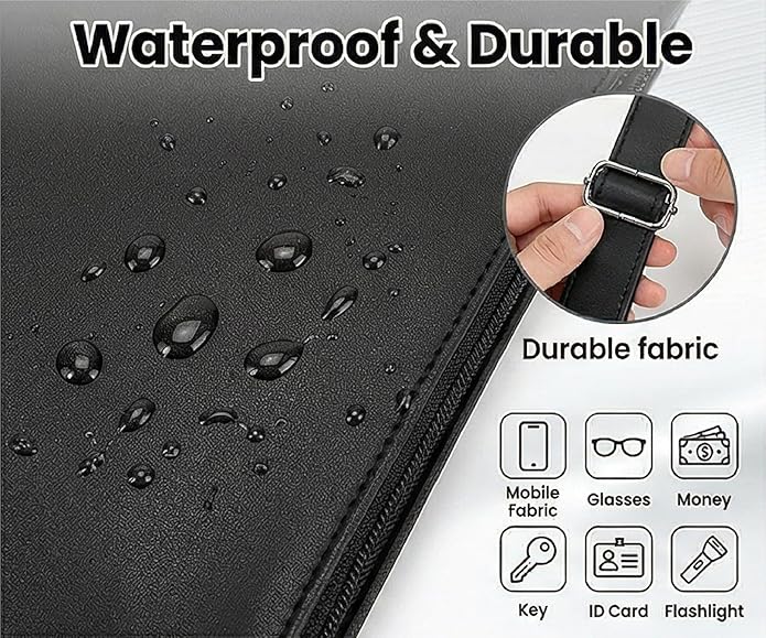 Double Shoulder Armpit Bag for Men Premium Vegan Leather Anti-Theft Underarm Bag, Adjustable Bag with Multiple Pockets Pouch