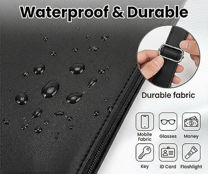 Double Shoulder Armpit Bag for Men Premium Vegan Leather Anti-Theft Underarm Bag, Adjustable Bag with Multiple Pockets Pouch