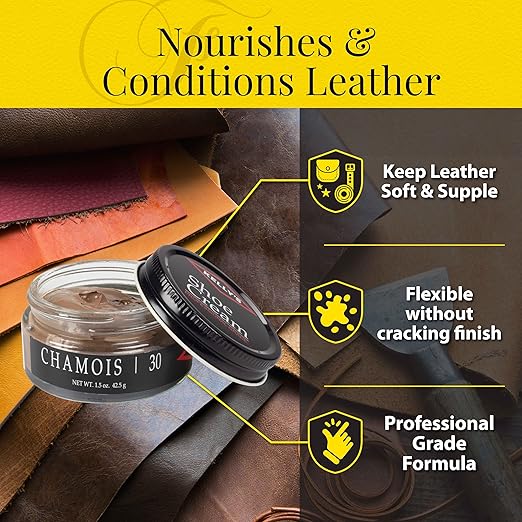Kelly's Chamois Shoe Polish 1.5 oz - Professional Leather Shoe Cream