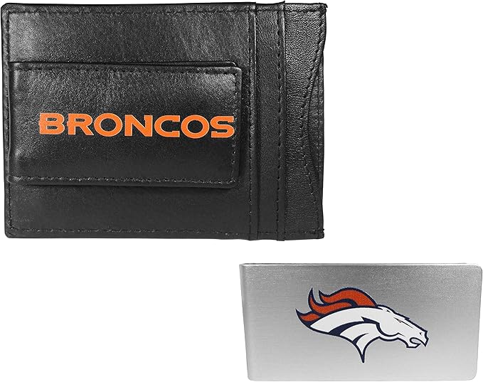Siskiyou Sports NFL unisex Leather Cash & Cardholder & Money Clip