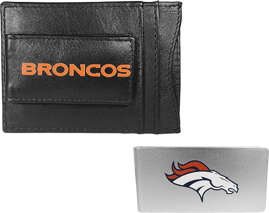Siskiyou Sports NFL unisex Leather Cash & Cardholder & Money Clip