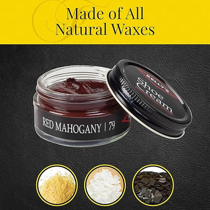 Kelly's Red Mahogany Shoe Polish 1.5 oz - Professional Leather Shoe Cream