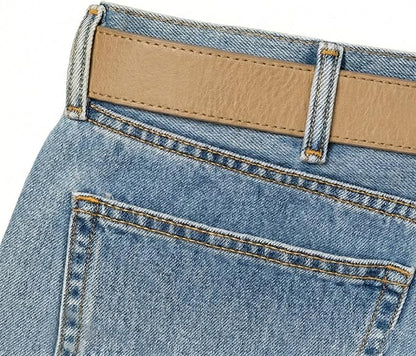 BC Belts Leather Belt Strap with Vintage Distressed Texture 1.5" Wide with Snaps and without Buckle
