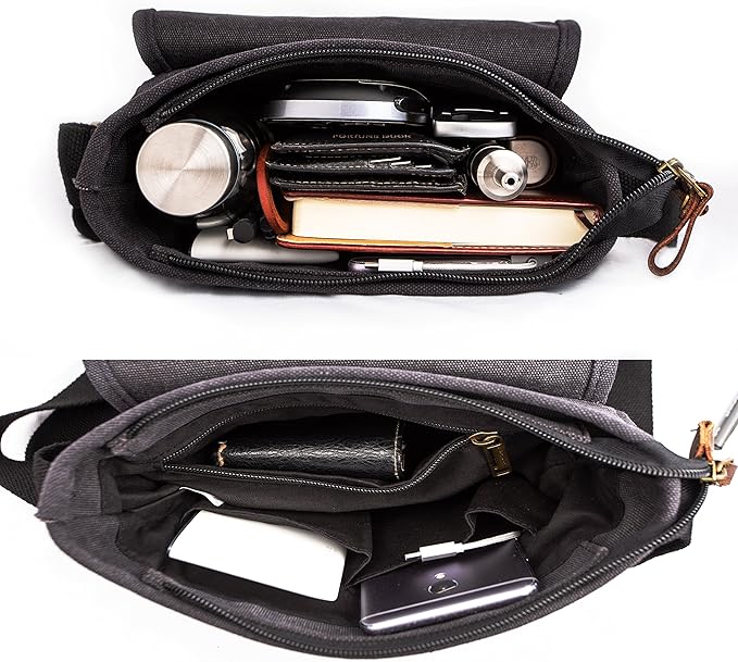 Canvas Messenger Bag Small Crossbody Bag Casual Travel Working Tools Bag Shoulder Bag Hold Phone Handset Anti Theft | Small, Casual, Travel, Working Tools Bag, Hold Phone, Handset