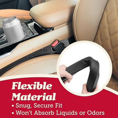 Lusso Gear Car Seat Gap Filler (2 Pack) - Stop Dropping Between Seats - Universal Fit for Car, Truck, SUV - Block the Gap between Seat Console