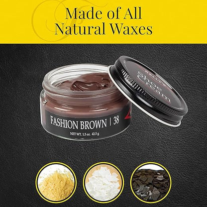 Kelly's Fashion Brown Shoe Polish 1.5 oz - Professional Leather Shoe Cream