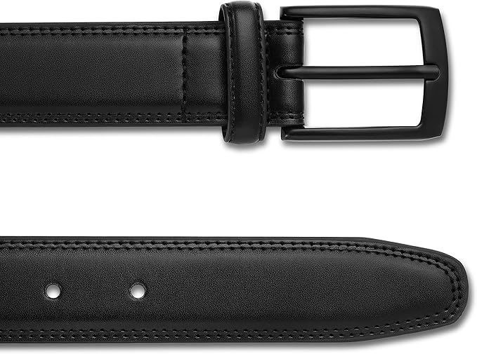 MILORDE Men's Genuine Leather Dress Belt, Handmade, 100% Cow Leather, Fashion & Classic Designs for Work Business and Casual