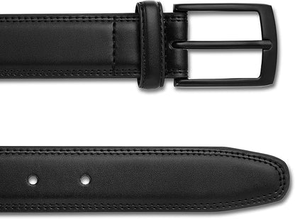 MILORDE Men's Genuine Leather Dress Belt, Handmade, 100% Cow Leather, Fashion & Classic Designs for Work Business and Casual