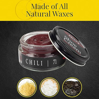 Kelly's Chili Shoe Polish 1.5 oz - Professional Leather Shoe Cream