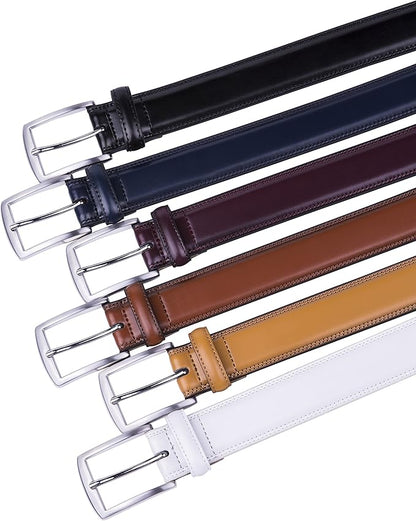 Fabio Valenti Genuine Leather Dress Belts For Men - Mens Belt For Suits, Jeans, Uniform With Single Prong Buckle