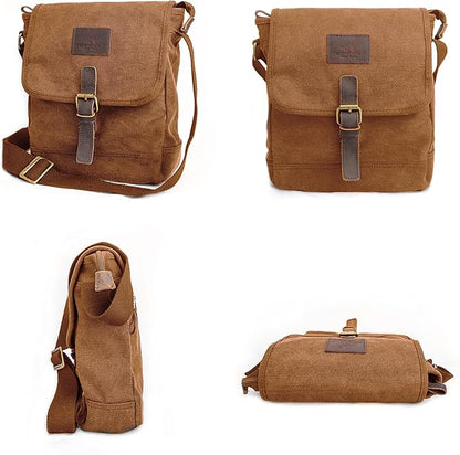 Canvas Messenger Bag Small Crossbody Bag Casual Travel Working Tools Bag Shoulder Bag Hold Phone Handset Anti Theft | Small, Casual, Travel, Working Tools Bag, Hold Phone, Handset