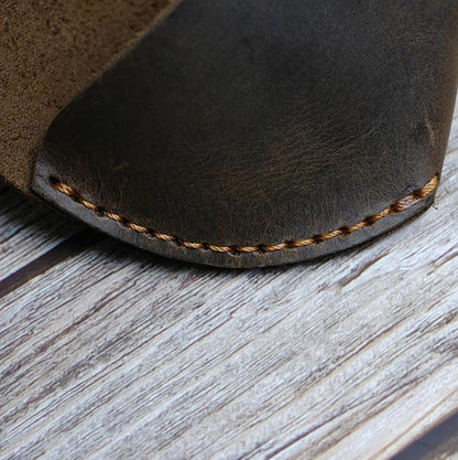 Leather Eyeglasses Case,Flexible Sunglasses Pouch Slim Case for Women Men Horizontal Eyeglass Case