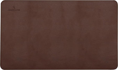 Gallaway Leather Desk Mat - Office Writing Desk Pad, Medium 24" x 14" Dark Brown, Gift Ready Elegant Computer Desk Cover Protector