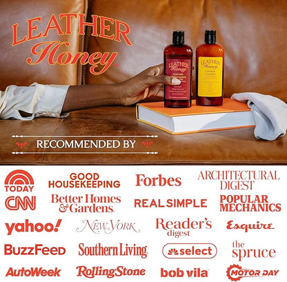 Leather Honey Leather Conditioner, Non-Toxic & Made in the USA Since 1968. Protect & Restore Leather Couches & Furniture, Car Interiors, Boots, Jackets, Shoes, Bags & Accessories. Safe for Any Colors