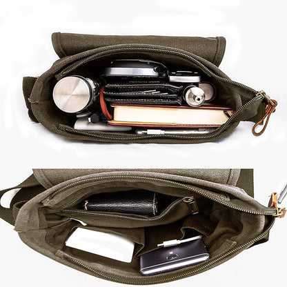 Canvas Messenger Bag Small Crossbody Bag Casual Travel Working Tools Bag Shoulder Bag Hold Phone Handset Anti Theft | Small, Casual, Travel, Working Tools Bag, Hold Phone, Handset