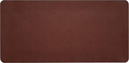 Gallaway Leather Desk Mat, Office Writing Desk Pad, Large 36" x 17" Dark Brown, for Top of Desks, Gift Ready Elegant Computer Desk Cover Protector PU Leather