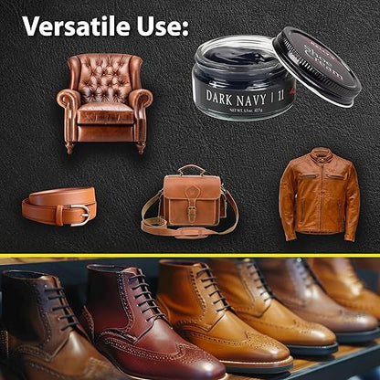 Kelly's Dark Navy Shoe Polish 1.5 oz - Professional Leather Shoe Cream