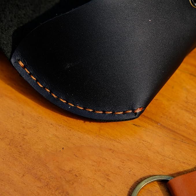 Leather Eyeglasses Case,Flexible Sunglasses Pouch Slim Case for Women Men Horizontal Eyeglass Case