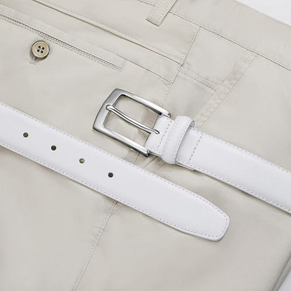 MILORDE Men's Genuine Leather Dress Belt, Handmade, 100% Cow Leather, Fashion & Classic Designs for Work Business and Casual
