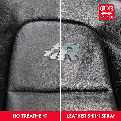 Griot's Garage Leather 3-in-1 Spray, Cleaner and Conditioner for Leather and Vinyl, Car Seats and Vehicle Interior, Truck, RV, Boats, and Home, 10964, 1 Gallon