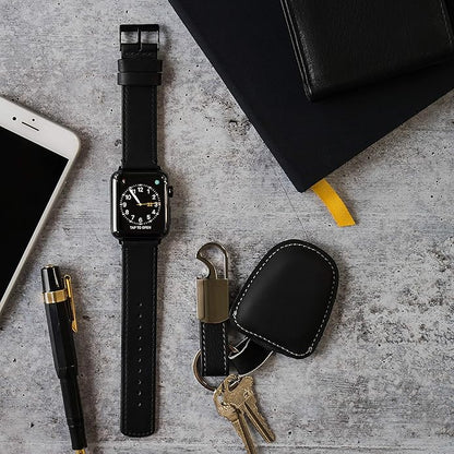 BARTON WATCH BANDS - Top Grain Leather Watch Bands Compatible with Apple Watch Models - 1, 2, 3, 4, 5, 6, 7, 8, 9, 10, SE, Ultra & Ultra 2